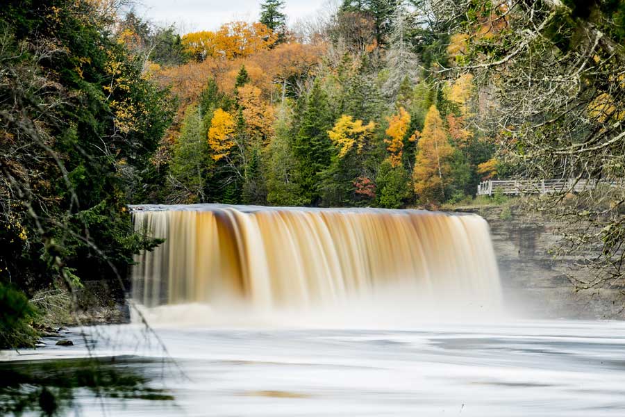 Picture of one of the waterfalls at Tahquamenon Falls