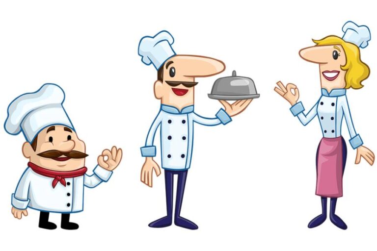a chef, server and waitress